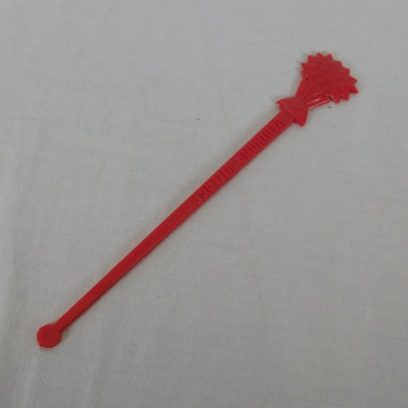 Lot of 4 Benihana Of Tokyo Swizzle Sticks Cocktail Stirrers Vintage USA Red 6" - Picture 10 of 11